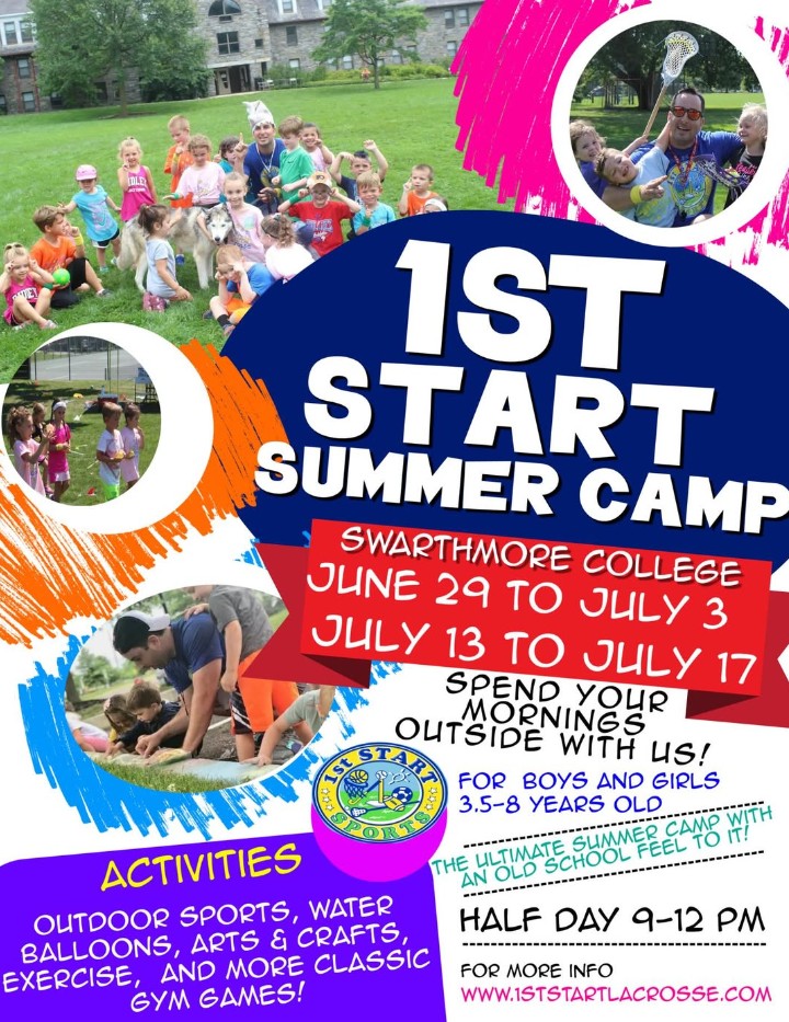 Registration open for 1stStart Lacrosse summer camps at Swarthmore College