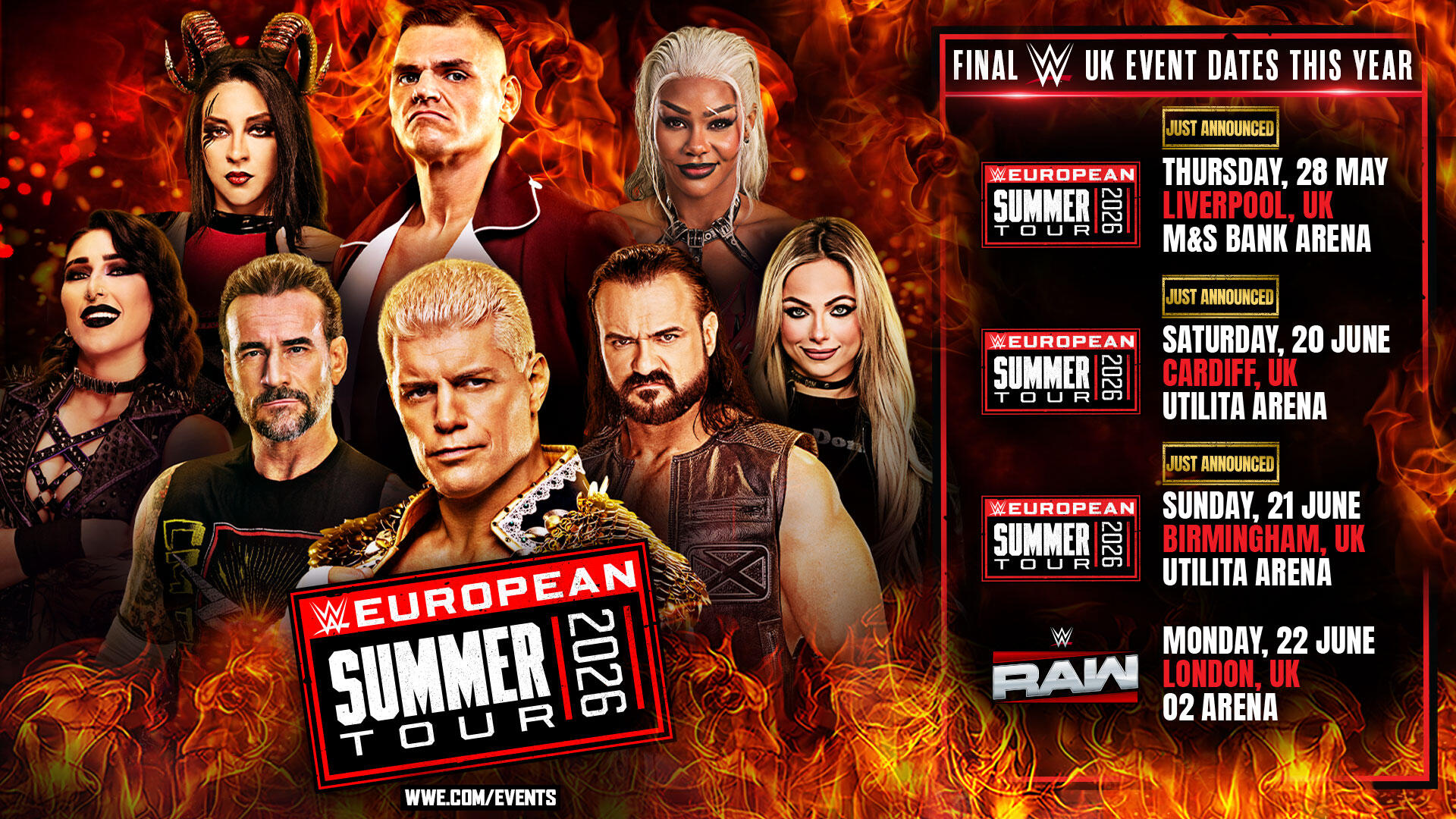 WWE Announces New European Summer Tour Dates
